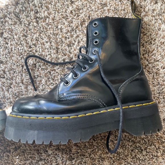 Dr. Martens Jadon Platform Boots – Black Patent Leather - Picture 2 of 5